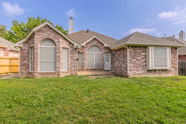 4632 Angelina Way, Fort Worth, TX 76137 - view of front facade featuring a chimney, a shingled roof, and brick siding