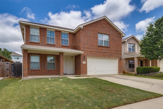 2101 Laughlin Rd, Fort Worth, TX 76177 - traditional home with brick siding, concrete driveway, and a garage