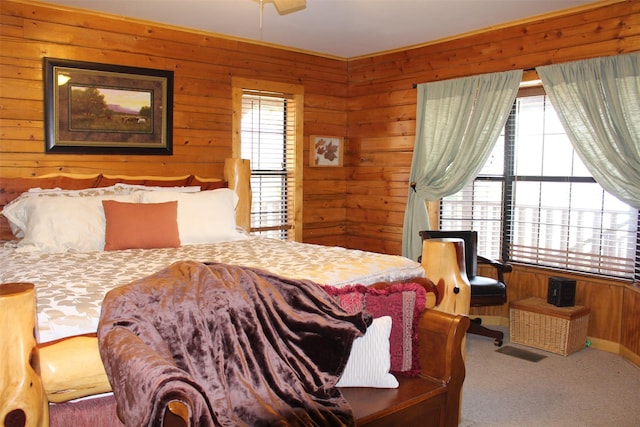 1147 Rs County Road 3503, Emory, TX 75440 - bedroom with carpet floors and wood walls