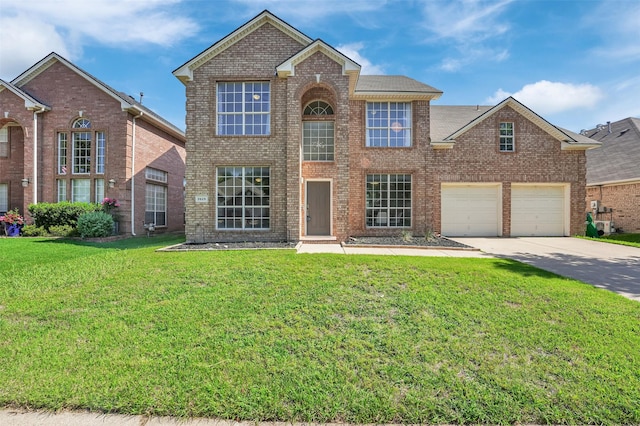 3925 Wisteria Ln, Haltom City, TX 76137 - traditional-style house with driveway, brick siding, and a front yard