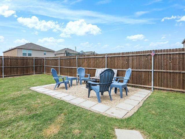 1359 Panorama Dr, Forney, TX 75126 - view of yard featuring a fire pit and a patio