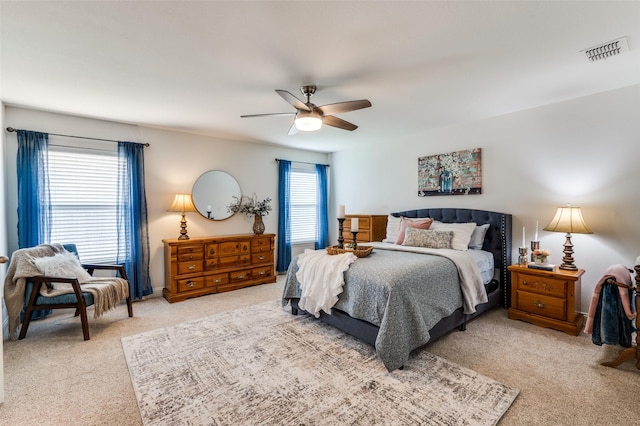 2120 Burnside Dr, Fort Worth, TX 76177 - bedroom featuring light colored carpet and ceiling fan