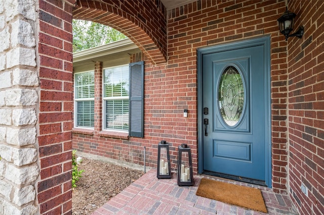 2120 Burnside Dr, Fort Worth, TX 76177 - property entrance featuring brick siding