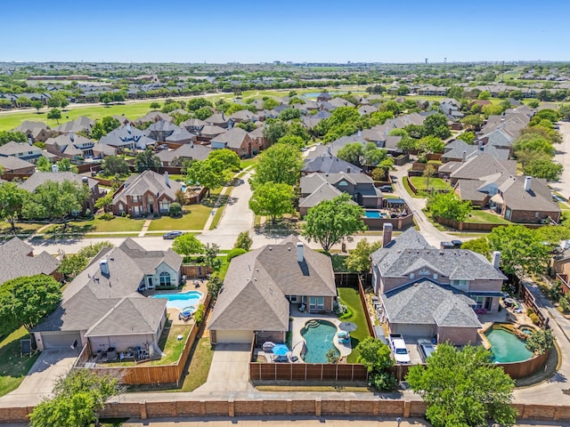 508 Wellington Rd, Coppell, TX 75019 - aerial view of residential area featuring a pool