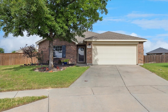 14065 Tanglebrush Trl, Fort Worth, TX 76052 - ranch-style home with a garage, brick siding, driveway, and a shingled roof