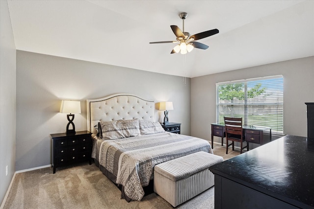 14065 Tanglebrush Trl, Fort Worth, TX 76052 - bedroom featuring light carpet, baseboards, and a ceiling fan