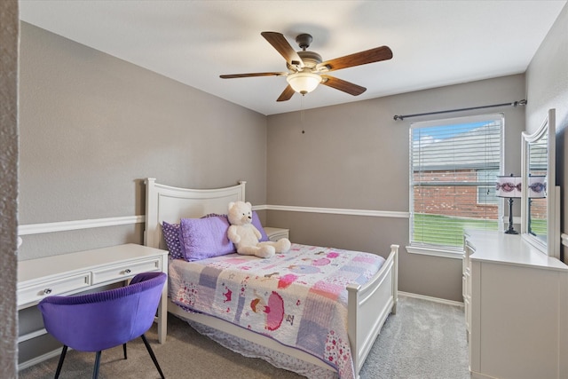14065 Tanglebrush Trl, Fort Worth, TX 76052 - carpeted bedroom featuring ceiling fan and baseboards