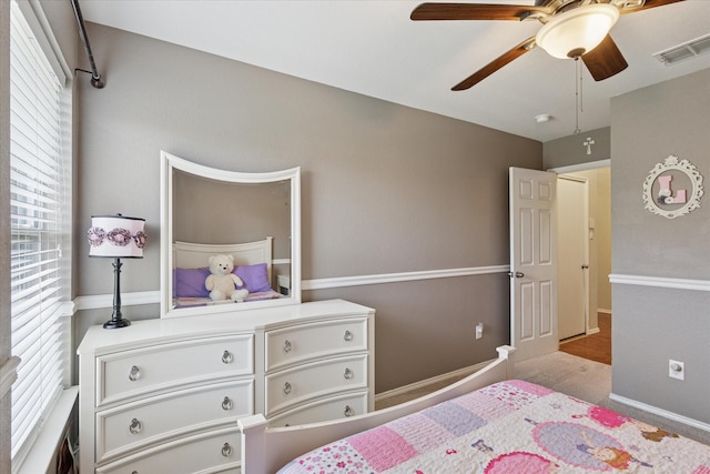14065 Tanglebrush Trl, Fort Worth, TX 76052 - carpeted bedroom featuring a ceiling fan