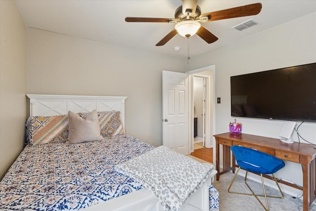 14065 Tanglebrush Trl, Fort Worth, TX 76052 - bedroom with an office area and ceiling fan