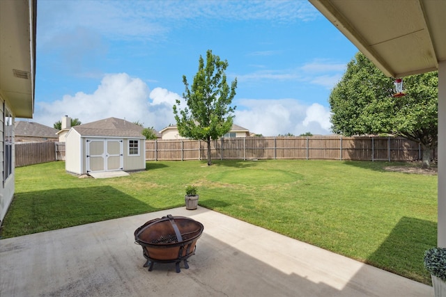 14065 Tanglebrush Trl, Fort Worth, TX 76052 - view of yard with a fire pit and a patio area