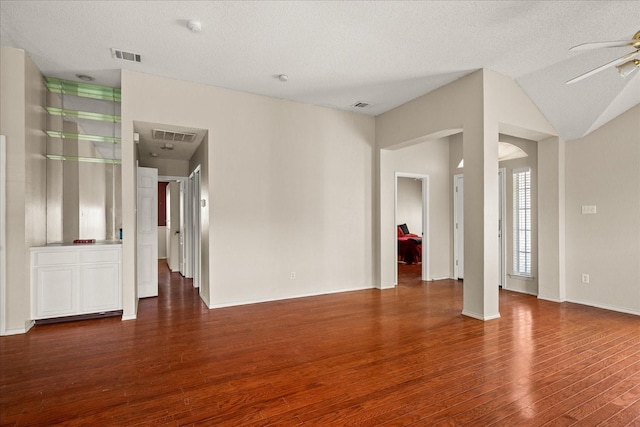 1214 Meadowbend Ct, Allen, TX 75002 - empty room featuring wood finished floors, ceiling fan, a textured ceiling, baseboards, and a smoke detector