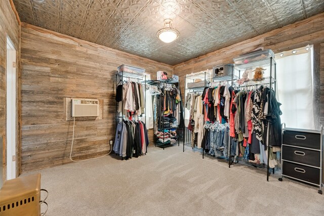 1606 S Jefferson St, Kaufman, TX 75142 - walk in closet featuring carpet and an AC wall unit