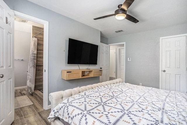 629 Barbara Ln, Burleson, TX 76028 - bedroom featuring a ceiling fan, baseboards, and wood finished floors