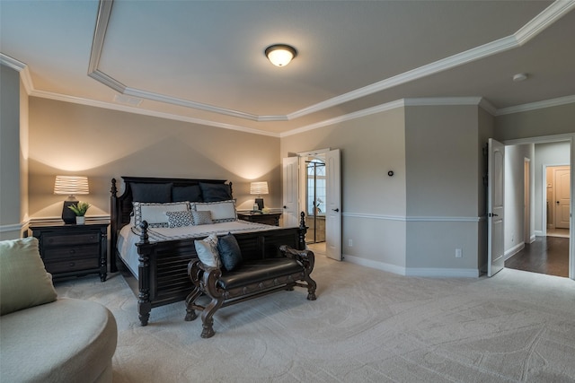 611 Southwestern Dr, Rockwall, TX 75087 - carpeted bedroom with baseboards, crown molding, and an office area