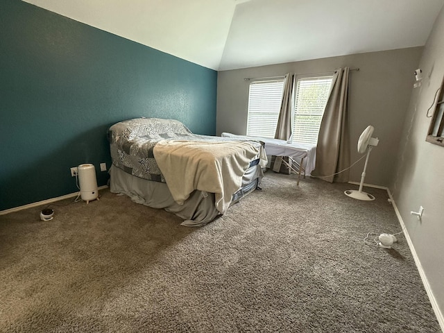 544 Bent Oak Dr, Fort Worth, TX 76131 - carpeted bedroom with vaulted ceiling and baseboards