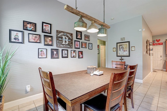 544 Bent Oak Dr, Fort Worth, TX 76131 - dining area featuring light tile patterned floors and baseboards
