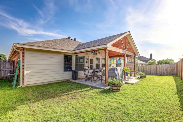 544 Bent Oak Dr, Fort Worth, TX 76131 - rear view of house featuring roof with shingles and a patio area