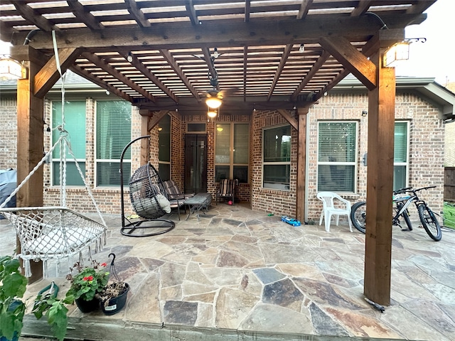 7239 Clementine Dr, Irving, TX 75063 - view of patio / terrace with a pergola