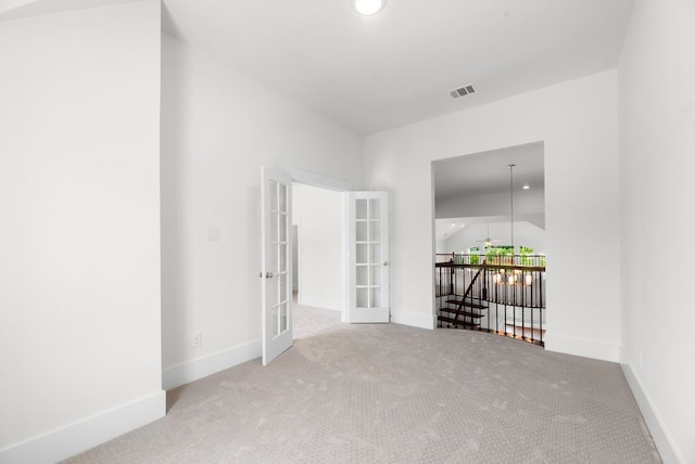 1758 Cousins Trl, Frisco, TX 75034 - unfurnished room with french doors, carpet floors, and baseboards