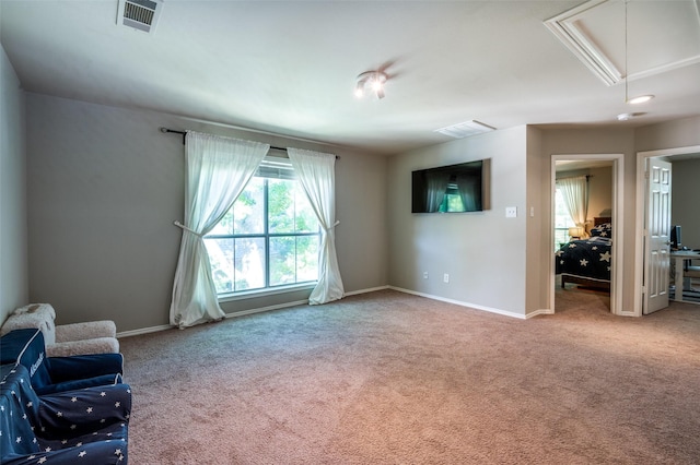 1433 Rogers Ct, Allen, TX 75013 - unfurnished room featuring attic access, carpet floors, and baseboards