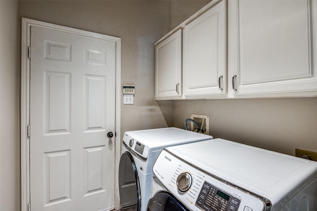 1433 Rogers Ct, Allen, TX 75013 - laundry room featuring separate washer and dryer and cabinet space