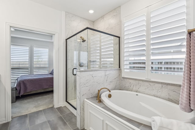 2171 Cloverfern Way, Haslet, TX 76052 - full bath with a bath, a shower stall, tile patterned flooring, and ensuite bath