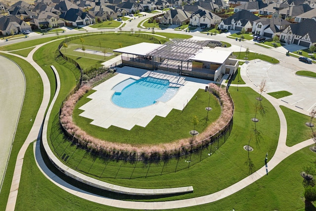 2171 Cloverfern Way, Haslet, TX 76052 - aerial view of residential area featuring a pool area