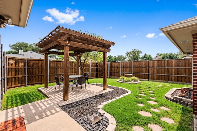 6706 Trumpet Dr, Rowlett, TX 75089 - view of yard with a pergola and a patio