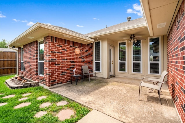 6706 Trumpet Dr, Rowlett, TX 75089 - view of patio / terrace with a ceiling fan