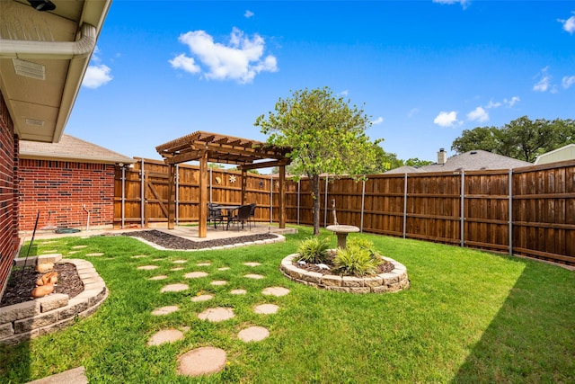 6706 Trumpet Dr, Rowlett, TX 75089 - view of yard with a pergola and a patio