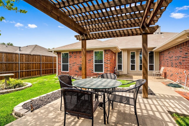 6706 Trumpet Dr, Rowlett, TX 75089 - view of patio / terrace featuring a pergola and outdoor dining area