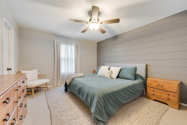 7536 Brentwood Stair Rd, Fort Worth, TX 76112 - bedroom with light colored carpet and ceiling fan
