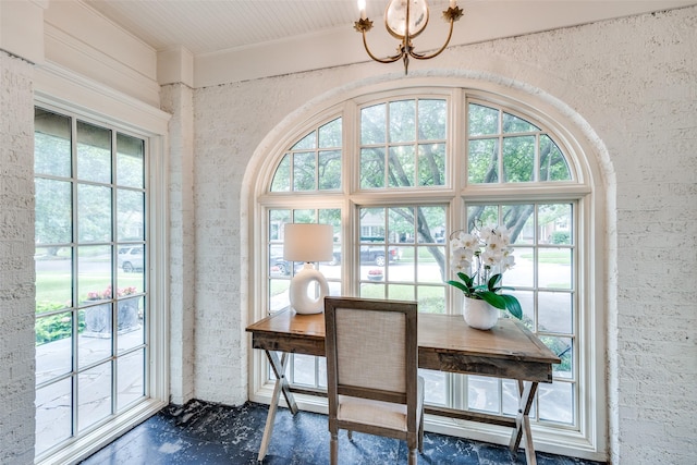 3437 Purdue St, University Park, TX 75225 - dining area featuring a chandelier, healthy amount of natural light, and crown molding