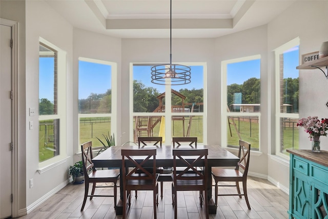 115 Lavender Ln, Springtown, TX 76082 - sunroom with healthy amount of natural light and a chandelier