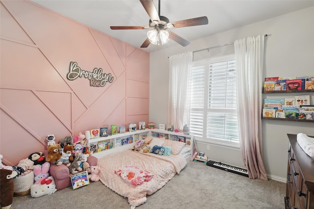115 Lavender Ln, Springtown, TX 76082 - bedroom with multiple windows, carpet floors, and ceiling fan