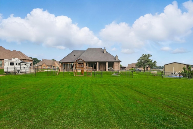 115 Lavender Ln, Springtown, TX 76082 - rear view of house featuring a chimney