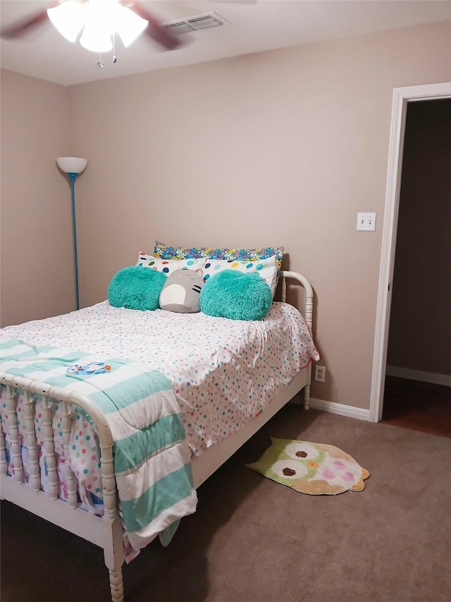 650 Sp Terry Rd, Belton, TX 76513 - carpeted bedroom featuring a ceiling fan and baseboards
