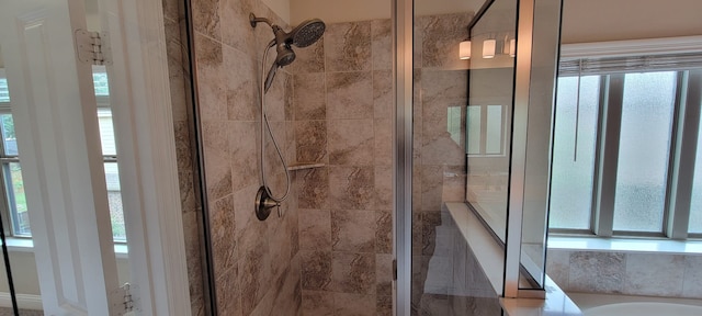 3805 Bentley Dr, Bedford, TX 76021 - full bath featuring a stall shower and a bath