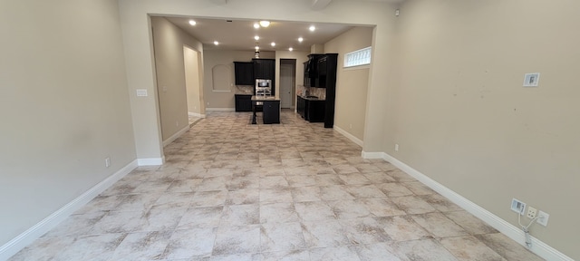3805 Bentley Dr, Bedford, TX 76021 - hall featuring baseboards and stone finish floors