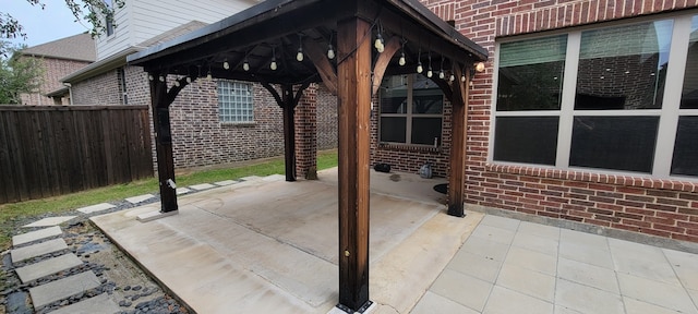 3805 Bentley Dr, Bedford, TX 76021 - view of patio / terrace with a gazebo