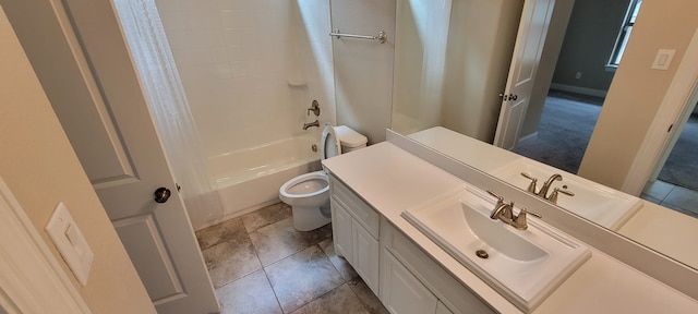 3805 Bentley Dr, Bedford, TX 76021 - bathroom featuring toilet, vanity, and shower / bathtub combination with curtain