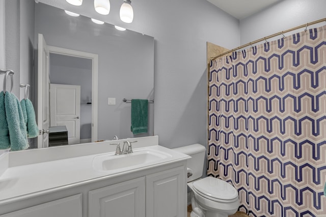 444 Francie Way, Allen, TX 75013 - bathroom featuring toilet, vanity, and curtained shower