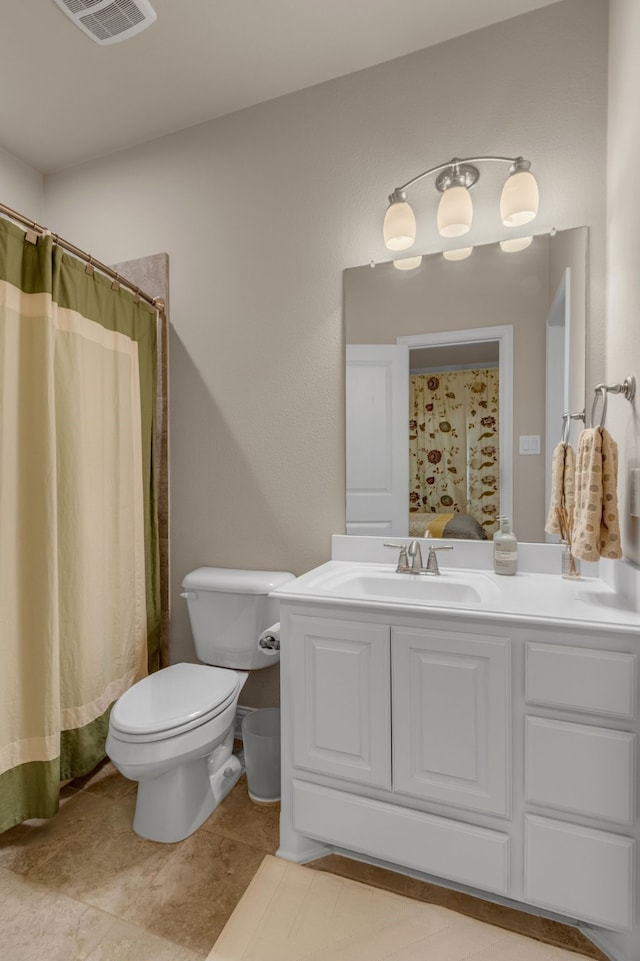 444 Francie Way, Allen, TX 75013 - bathroom with toilet, vanity, and tile patterned flooring