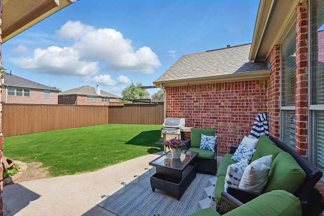 12303 Blue Ridge Dr, Frisco, TX 75033 - view of patio featuring an outdoor hangout area and area for grilling