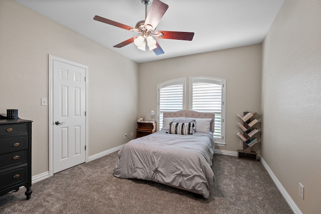 436 Valley View Ct, Aledo, TX 76008 - bedroom featuring carpet, baseboards, and a ceiling fan