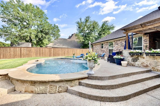 436 Valley View Ct, Aledo, TX 76008 - view of pool featuring a fenced backyard, a patio area, and a pergola