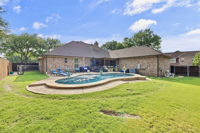 436 Valley View Ct, Aledo, TX 76008 - view of pool with central AC unit and a patio area