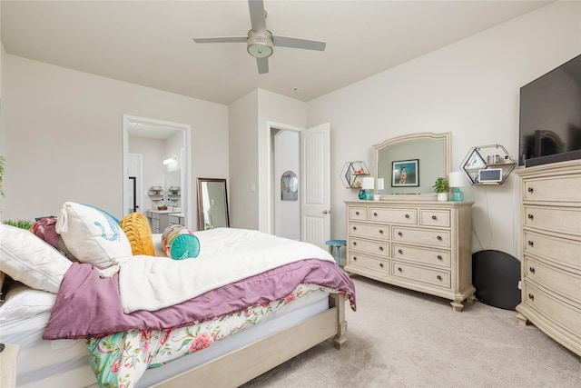 1909 Outpost Creek Ln, Aubrey, TX 76227 - bedroom with light carpet and ceiling fan