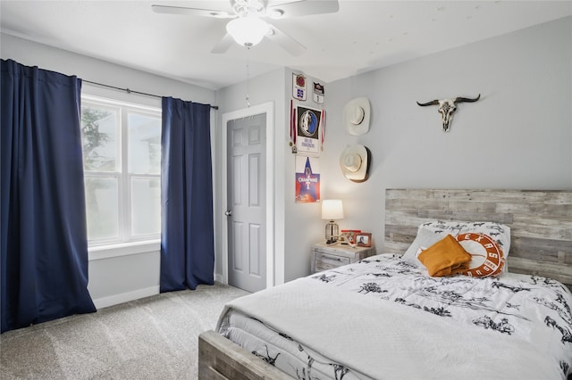420 Fm 1528, Cooper, TX 75432 - bedroom with light colored carpet, baseboards, and a ceiling fan