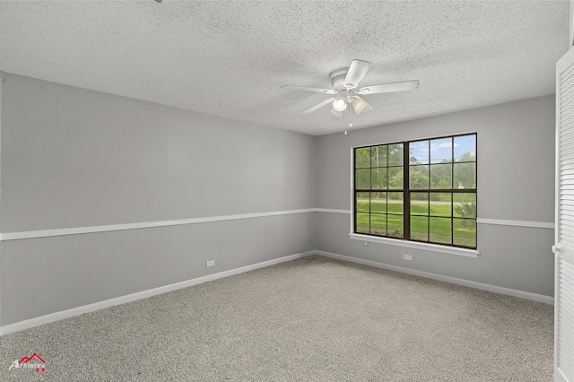 5630 Shreveport Blanchard Hwy, Shreveport, LA 71107 - carpeted spare room with a ceiling fan, a textured ceiling, and baseboards
